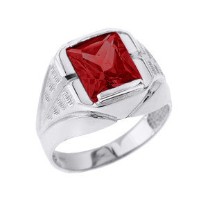 925 Sterling Silver Custom Garnet Birthstone Ring 925 Sterling Silver Custom Garnet Birthstone Ring