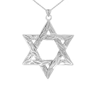 Gucci 925 Silver Star of David Jewish Symbol Necklace 13g32 at 1stDibs