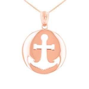 Polished Nautical Anchor with Rope Pendant 