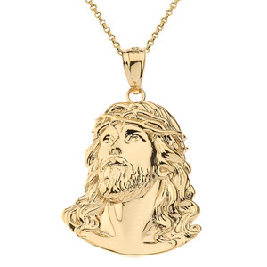 Yellow Gold Jesus Pendants 