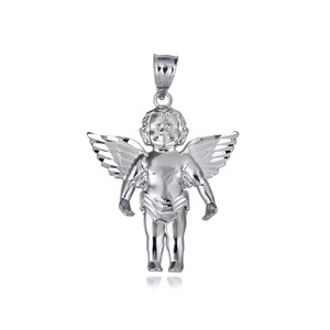Guardian Angel Necklace in Sterling Silver and Gold – *Only Cherub