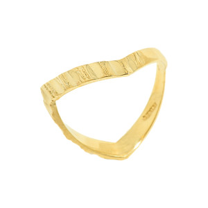 Yellow Gold Classic Wavy Thumb Ring