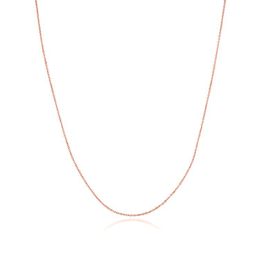10K/14K Rose Gold Rolo Chain Necklace
