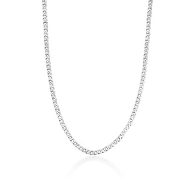 2.5mm Men’s Silver Miami Cuban Link Chain Necklace