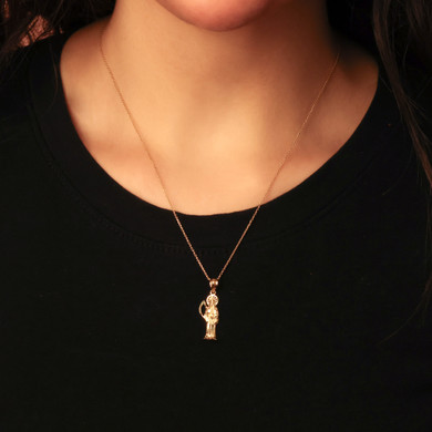 Gold Santa Muerte Catholic Necklace