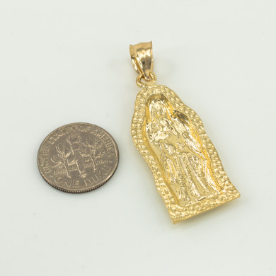 Gold Guadalupe Small Pendant  (Available in Two Tone Yellow / Two Tone Rose and White Gold)