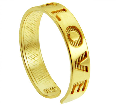 Solid Gold "LOVE"  Toe Rings(Available in Yellow/White Gold)