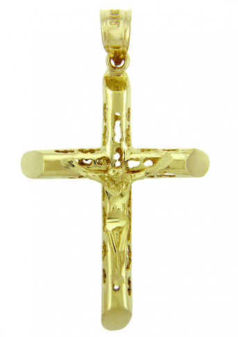 Yellow Gold Crucifix Pendant - The Endless Crucifix