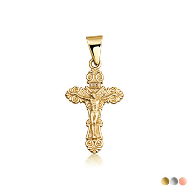 Gold Crucifix Jesus Cross Necklace