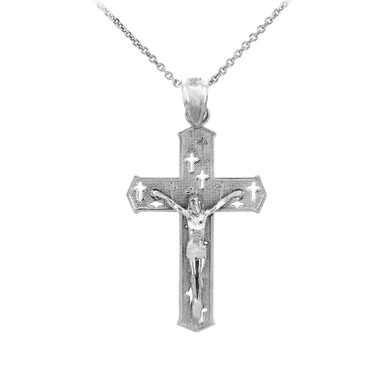 Sterling Silver Crucifix Pendant Necklace- The Crosses Crucifix