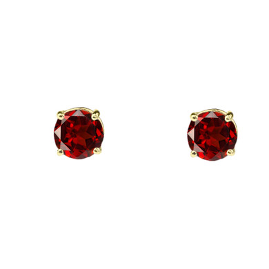 Gold Lab Created Birthstone Earrings(Available in Yellow/Rose/White Gold)