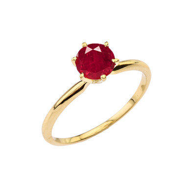 Gold CZ  Dainty Solitaire Engagement Ring(Available in Yellow/Rose/White Gold)