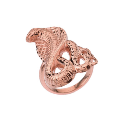 Snake Statement Ring in Rose Gold