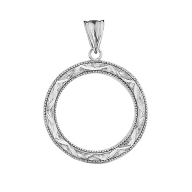 Chic Sparkle Cut Circle of Life Pendant Necklace in Sterling Silver