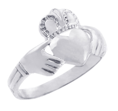 Solid Silver Traditional Claddagh Ring.