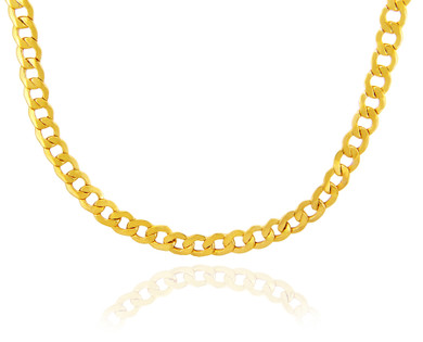 3.36mm Hollow Men's Gold Miami Cuban Link Chain Necklace