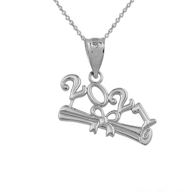 Class of 2021 Graduation Pendant Necklace in Sterling Silver