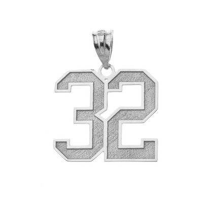 .925 Sterling Silver Personalized Jersey Name & Number Engravable Pendant