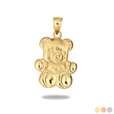 Gold Teddy Bear Pendant