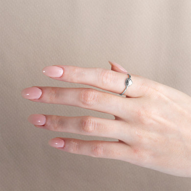 .925 Sterling Silver Beach Seashell Ring on female model