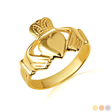 Gold Men's Traditional Claddagh Ring