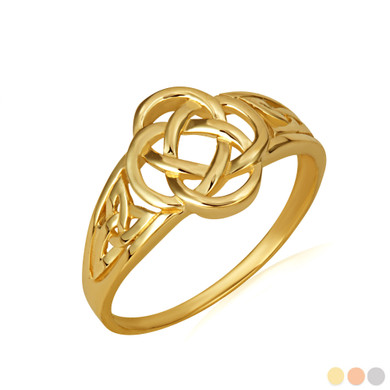 Gold Woman's Symbolic Dara Knot Trinity Ring