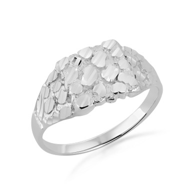 Silver Men's 10.5mm Nugget Ring