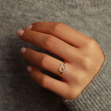 10K/14K Yellow Gold Infinity Heart Ring