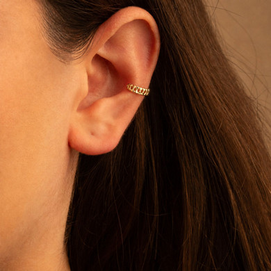 10K/14K Yellow Gold Modern Ear Cuffs