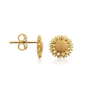 10K/14K Yellow Gold Sunflower Studs