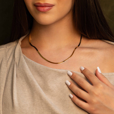 3mm Herring Bone Chain (Available in 10k/14k)