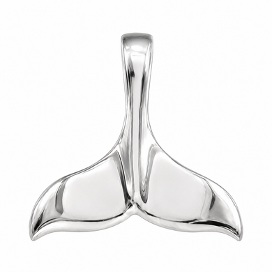 Silver Dolphin Whale Tail Pendant