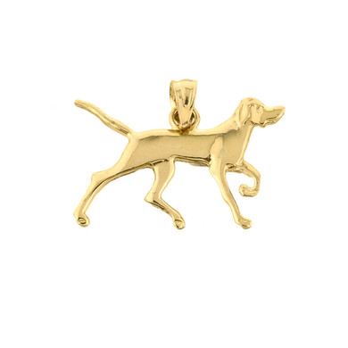 Solid  Gold German Short-Haired Pointer Pendant(Available In Yellow/Rose/White Gold)