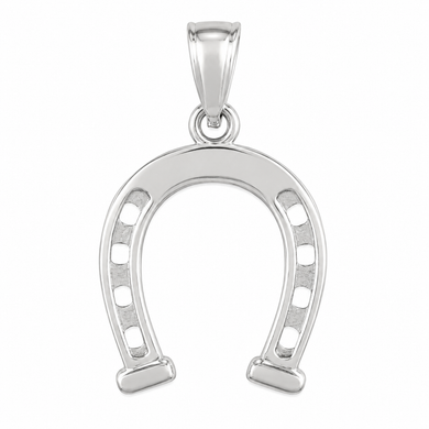 Sterling Silver Horseshoe Pendant Necklace