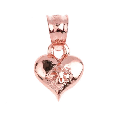 Rose Gold Baby Heart Charm Pendant Necklace