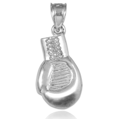 Silver Boxing Glove Charm Sports Pendant