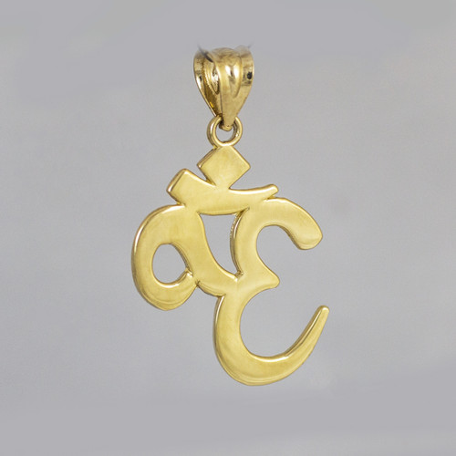 Solid Gold Om/Ohm Pendant