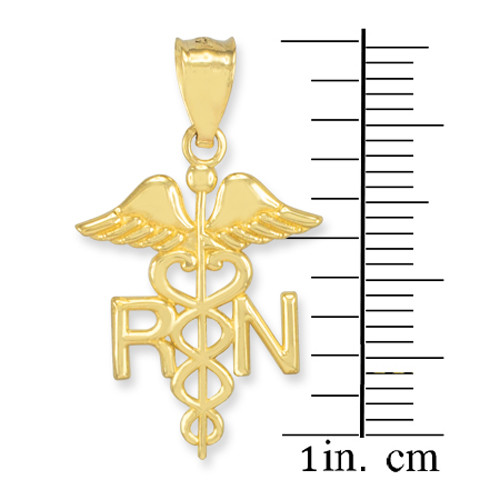 Gold RN Registered Nurse Pendant