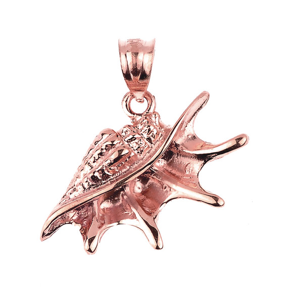 Rose Gold Sea shell Charm Pendant Necklace