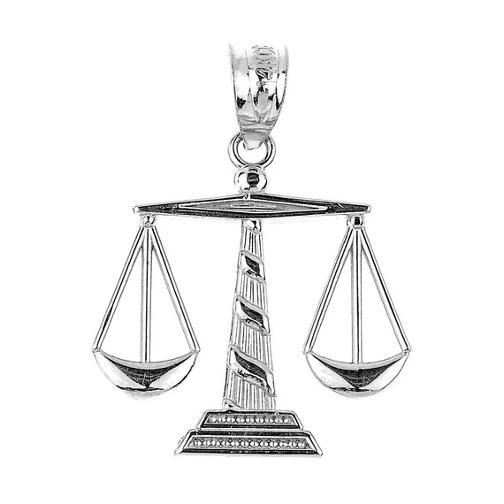 Sterling Silver Scales of Justice Necklace