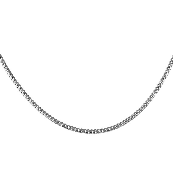 2.5mm Men’s Silver Miami Cuban Link Chain Necklace