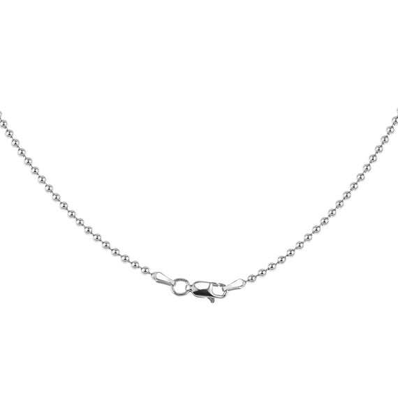 Sterling Silver Italian Round Bead Link Chain 2.2 mm