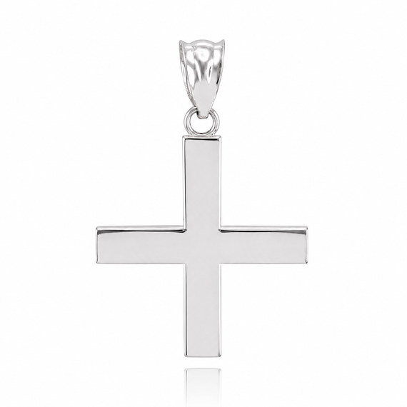 Gold Greek Cross Pendant Necklace (Available In Yellow/Rose/White Gold)