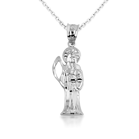 Gold Santa Muerte Catholic Necklace