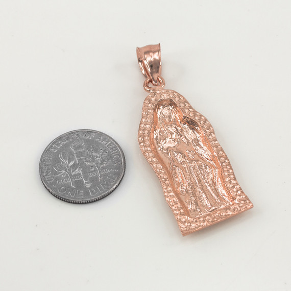 Gold Guadalupe Small Pendant  (Available in Two Tone Yellow / Two Tone Rose and White Gold) Gold Guadalupe Small Pendant  (Available in Two Tone Yellow / Two Tone Rose and White Gold)