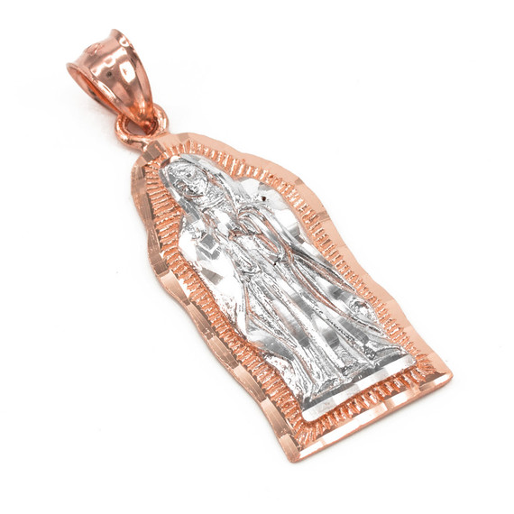 Gold Guadalupe Small Pendant  (Available in Two Tone Yellow / Two Tone Rose and White Gold) Gold Guadalupe Small Pendant  (Available in Two Tone Yellow / Two Tone Rose and White Gold)