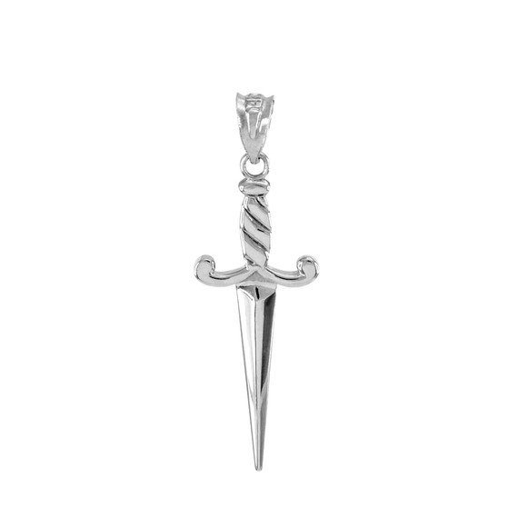 925 Sterling Silver Dagger Knife Pendant