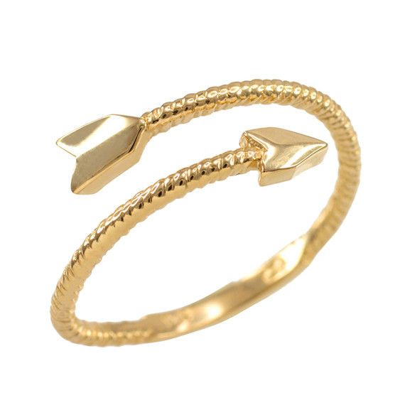Gold Arrow Wrap Ring for Women