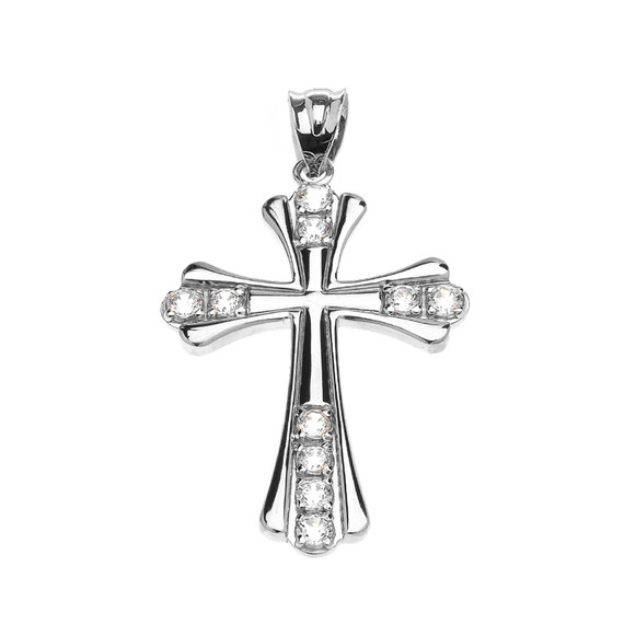 Gold Elegant Diamond Cross Pendant Necklace( Available in Yellow/Rose/White Gold)