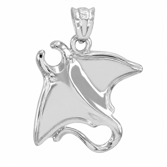 Fine Gold Sting Ray Pendant Necklace  (Available in Yellow/Rose/White Gold)